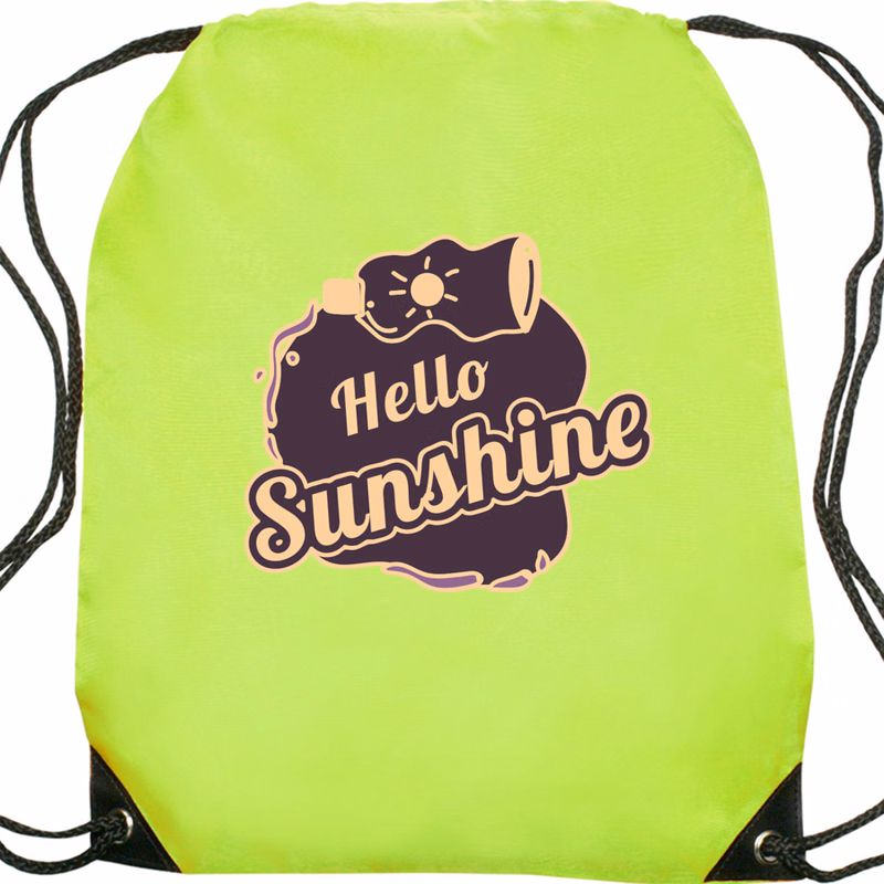 Polyester 210D Drawstring Bag - 14"W x 18"H