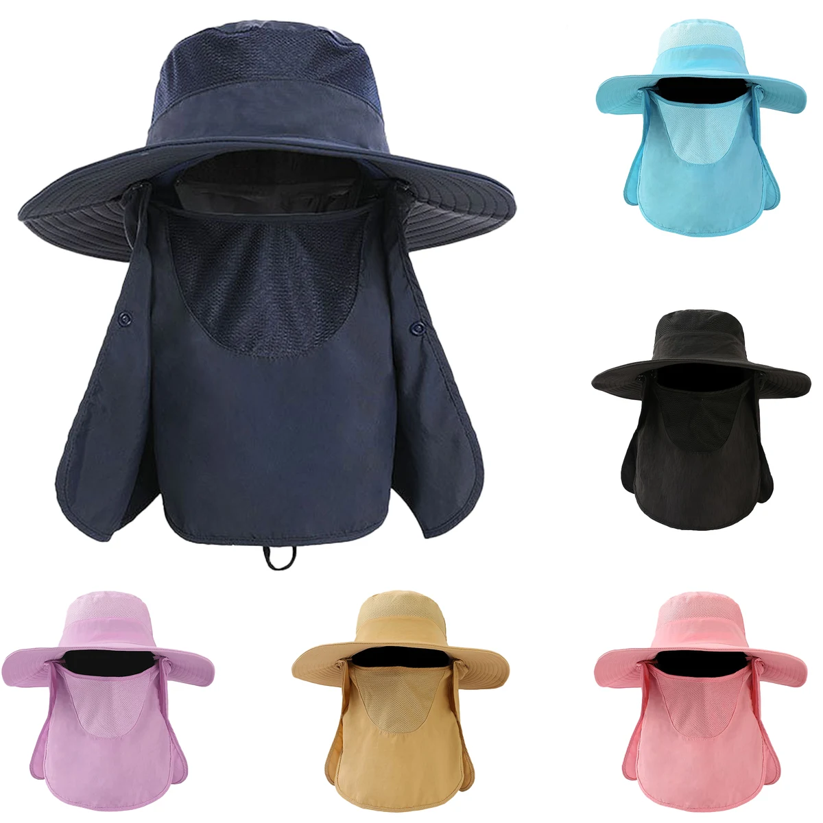 Sun Hats With Curtains 1