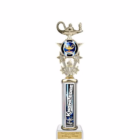 Trophy, 20" Action Matrix Blue Lamp of Knowledge 1
