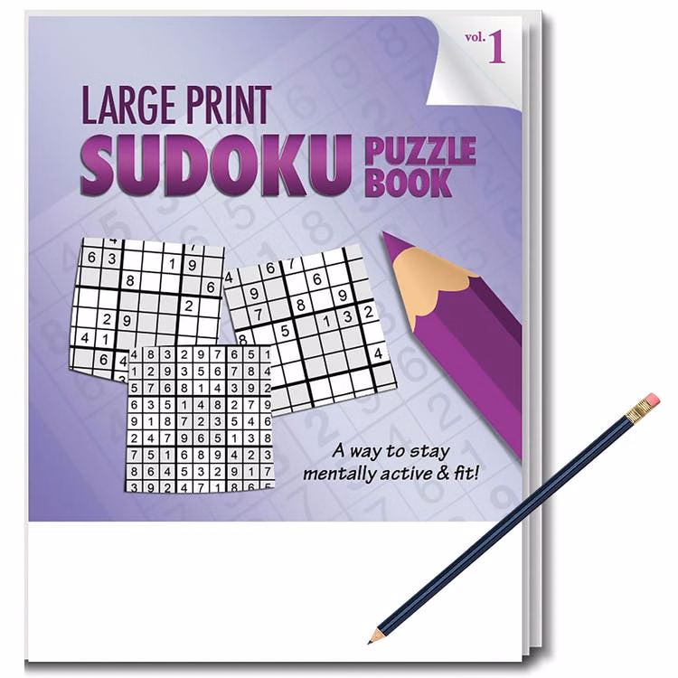 Sudoku Puzzle Books - 32 Pages Pencil Included Large Print