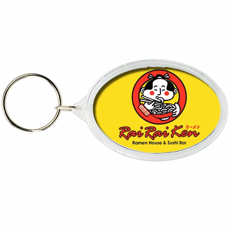 Oval Crystal Key Tag