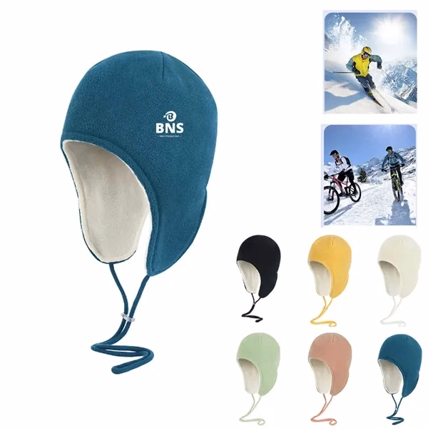 Ski Hat With Ear Protection And Chin Strap, Outdoor Beanie