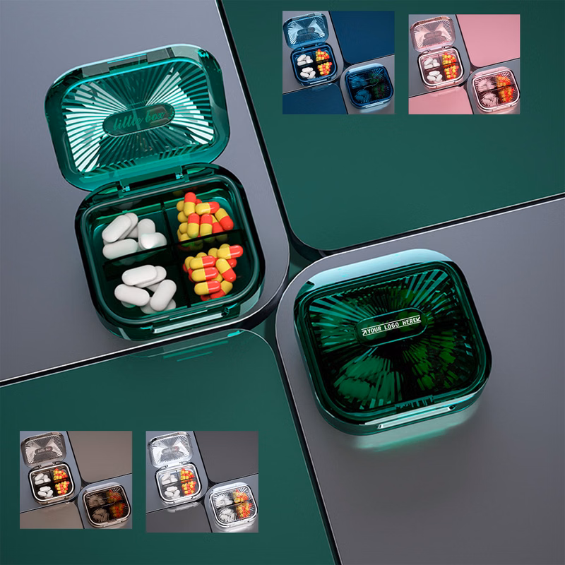 4 Grids Waterproof Portable Daily Small Pill Case