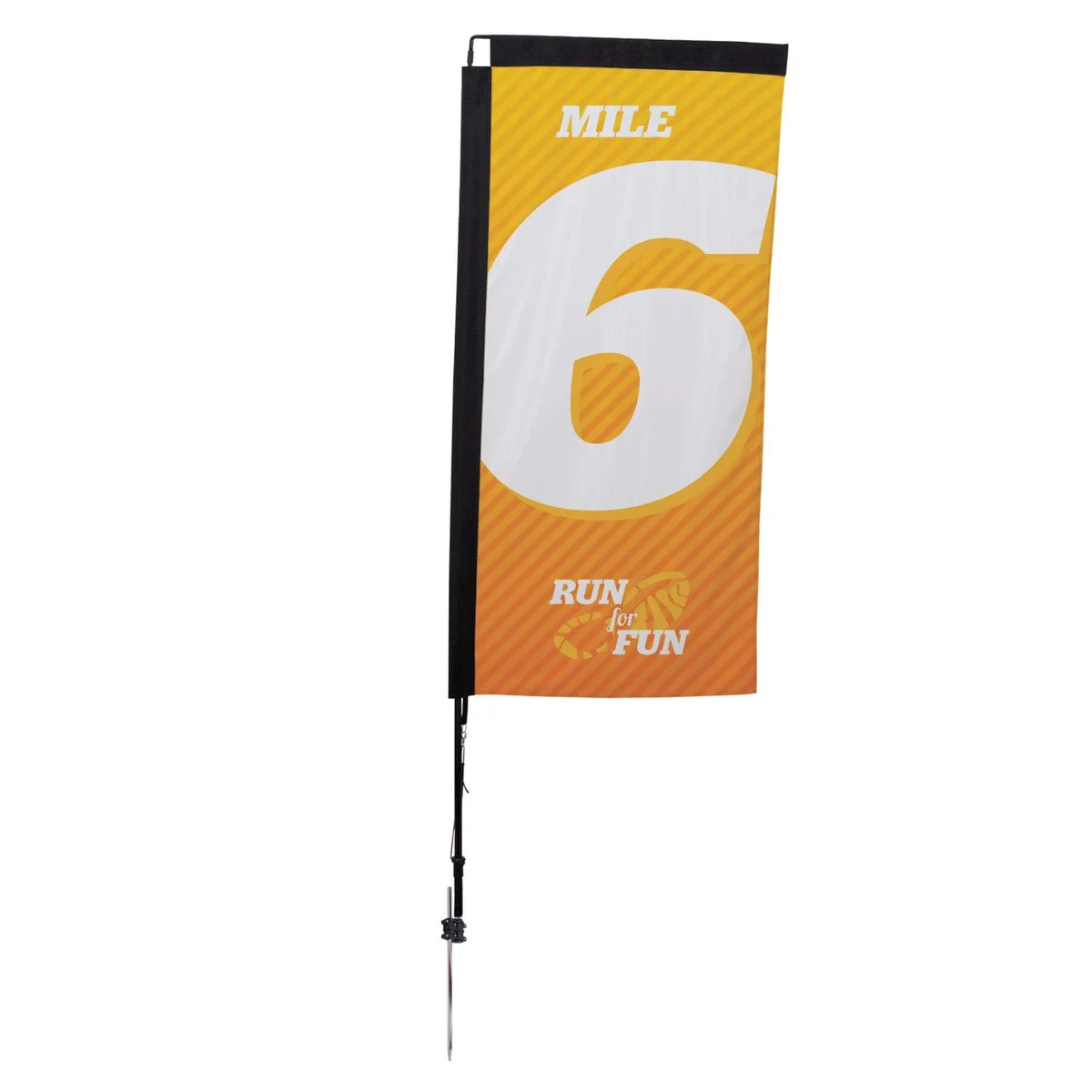 7' Premium Rectangle Sail Sign Kit (Single-Sided with Ground Spike) 1