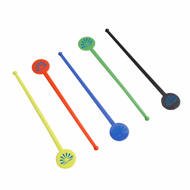Round Top Plastic Mixing Sticks For Beverage Promotions