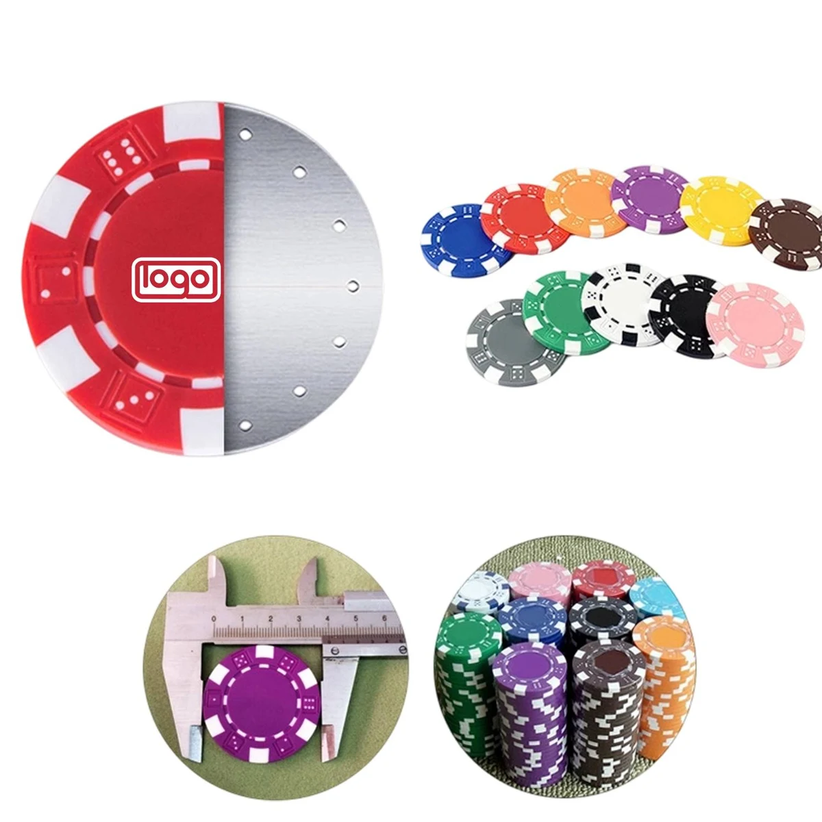 ABS Dice Striped Poker Chips 11.5 gram 1