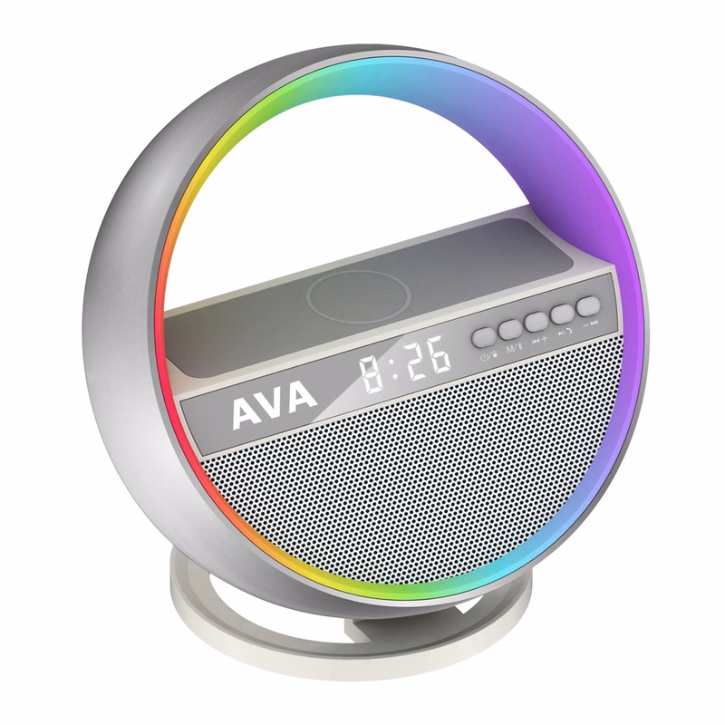 Wireless Charging Bluetooth Speaker with Clock