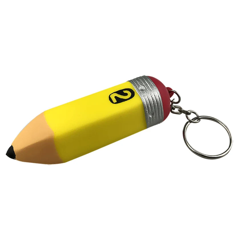 Pencil Shape Stress Reliever Keychain 1