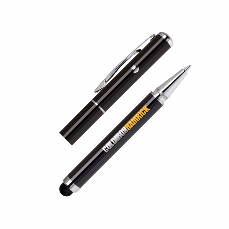 Stylus-380 Brass Ballpoint Pen & Laser Pointer