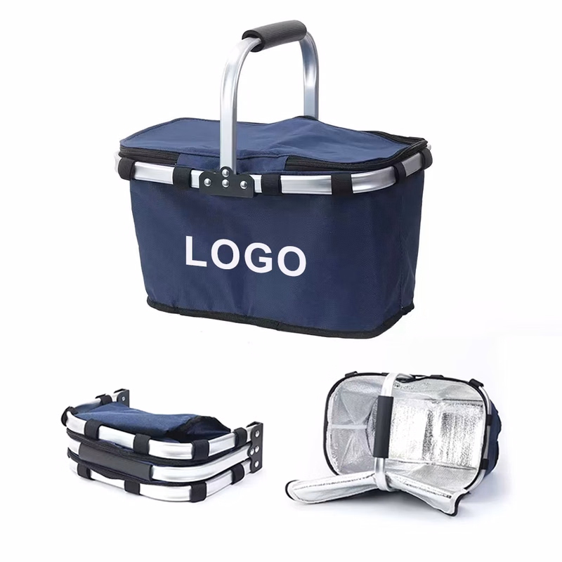 Folding Insulated Picnic Basket