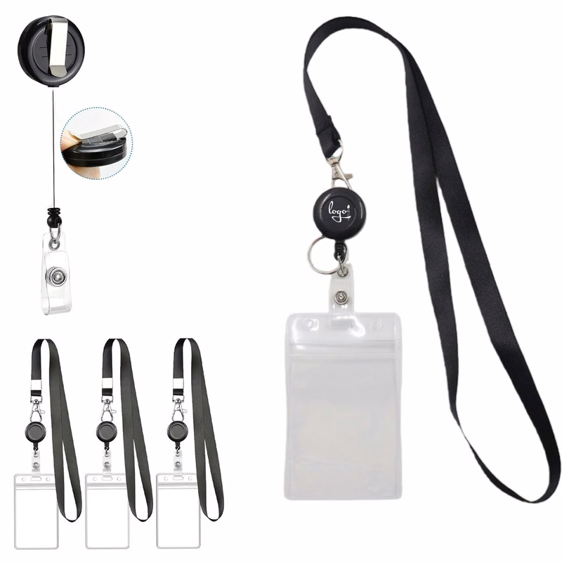 Retractable Badge Holders With Lanyard Clip