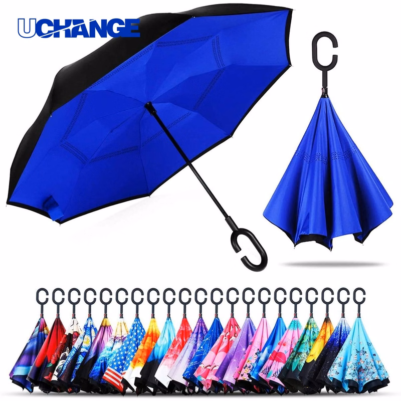 Inverted Umbrella With C Shaped Handle