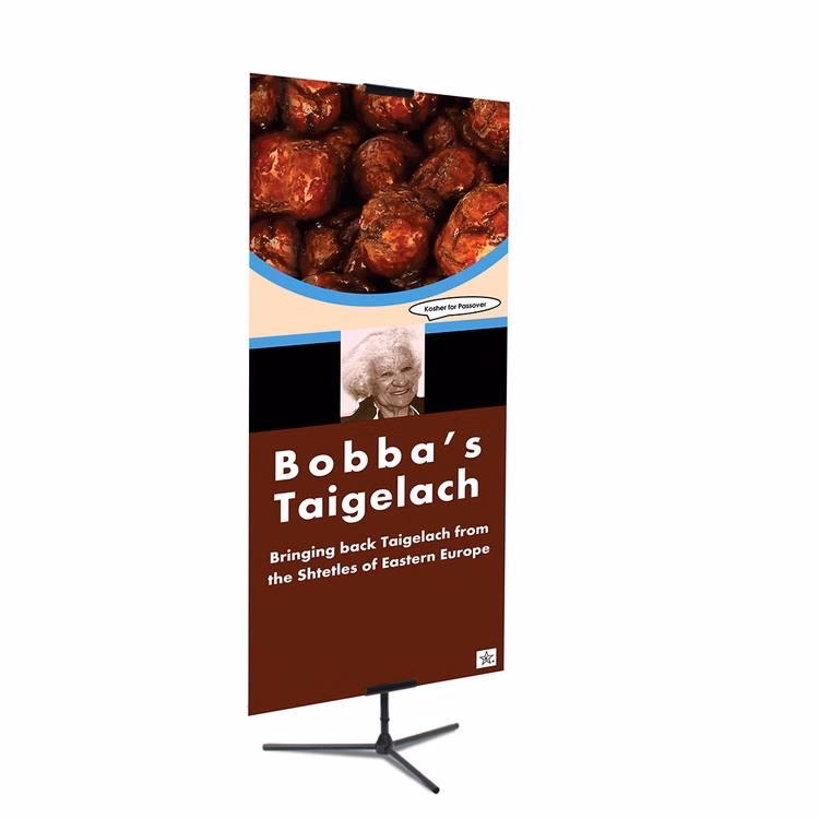 Adjustable Banner Stand, 33" x 84" Polyester Blend Fabric Banner, Single-Sided