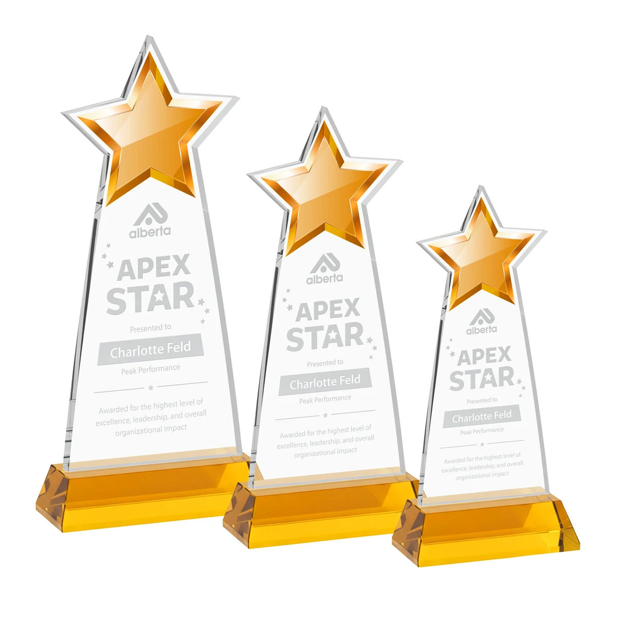 Starlite Award on Hartford Base - Amber 1