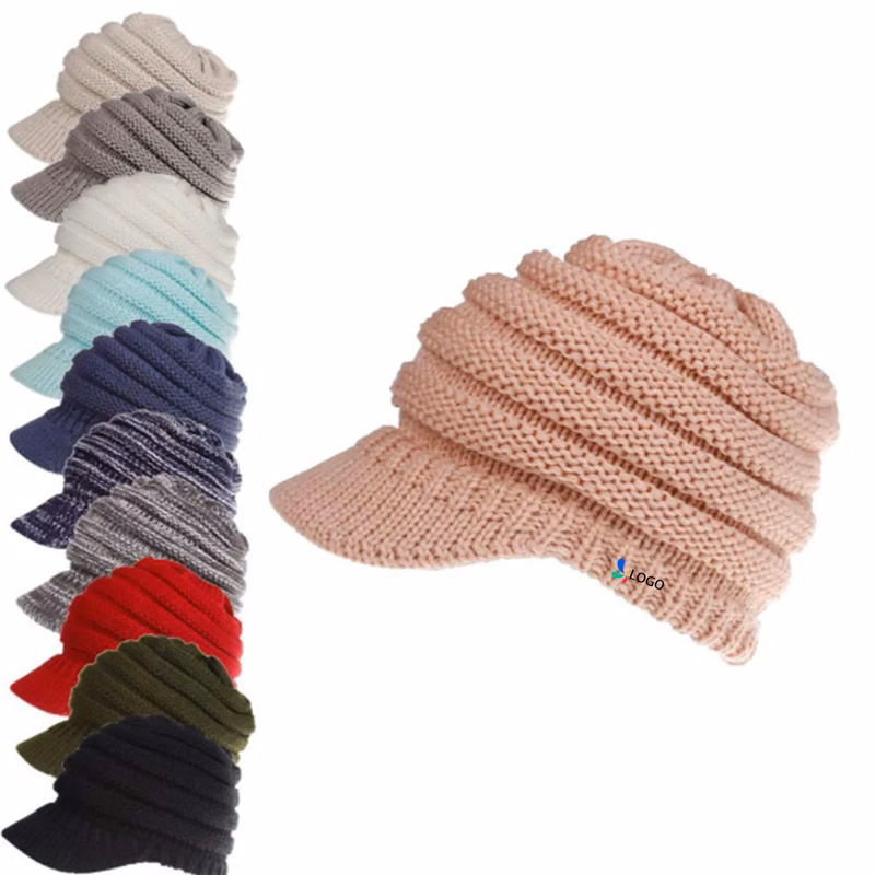 Knit Beanie Tail Hat for Adults