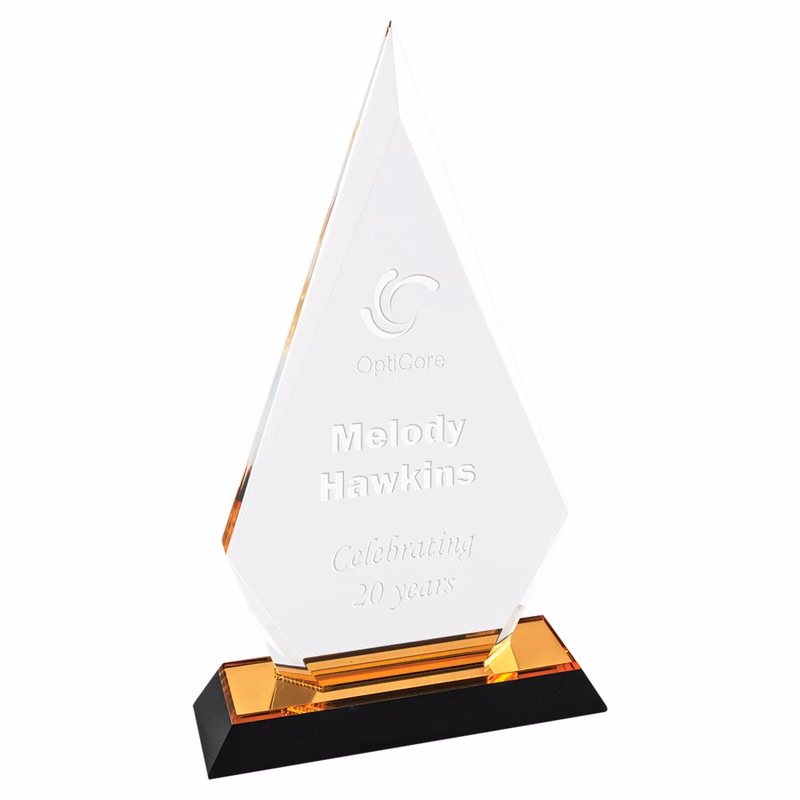 5" x 9" Gold Arrow Point Impress Acrylic Award