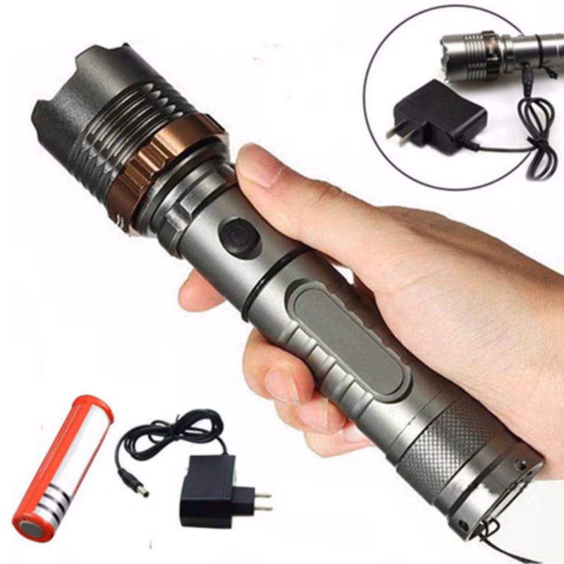 LED Tactical Outdoor Rechargeable Flashlight