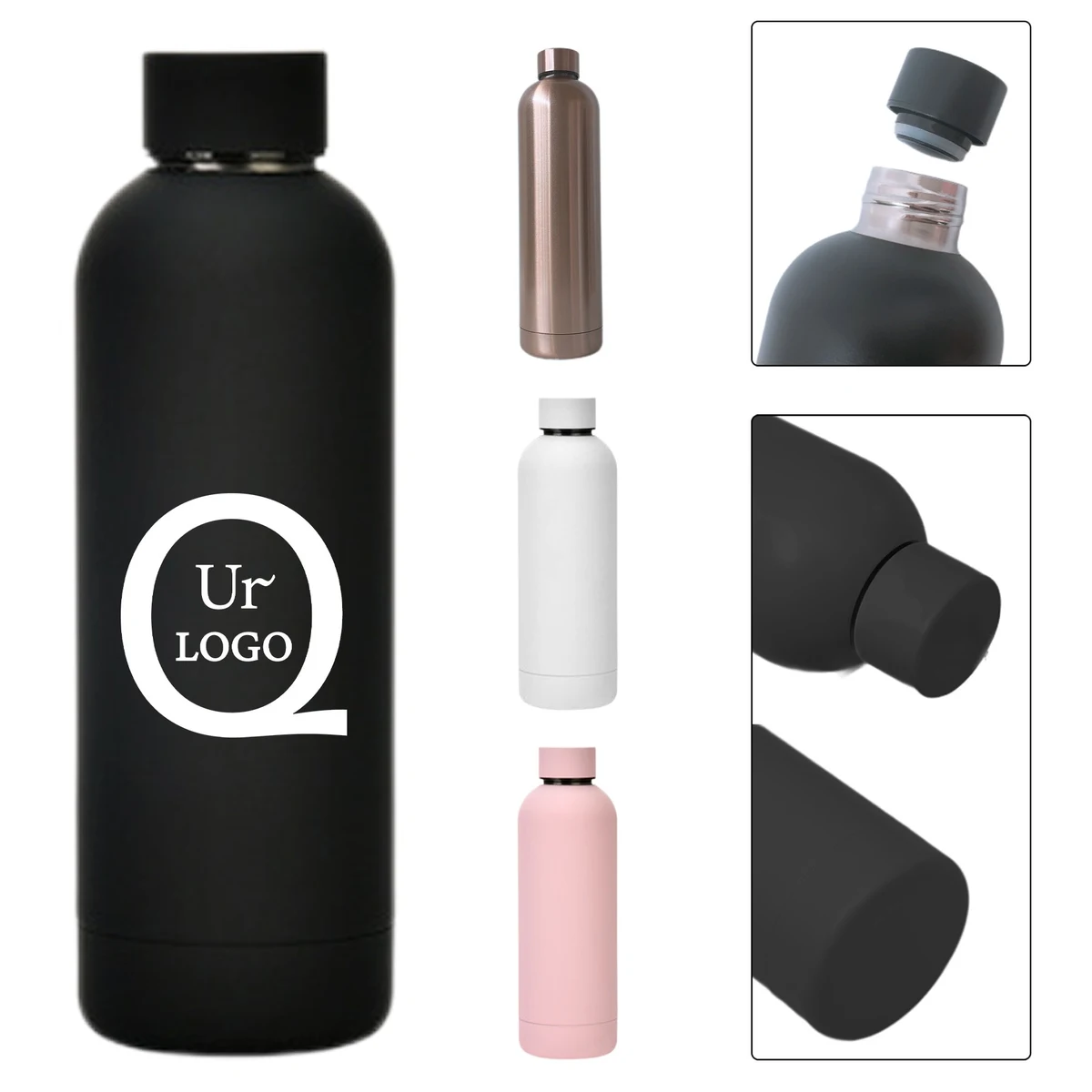 25 Oz Double Wall Bottle, custom water bottle with logo imprint 1