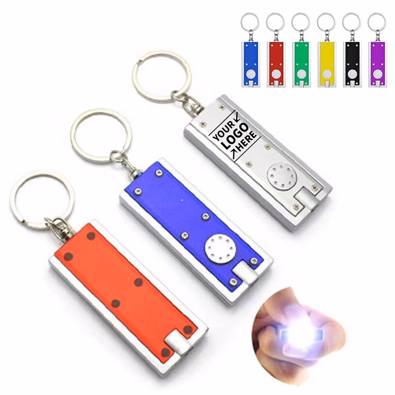 Mini LED Fashlight Rectangle Keychain