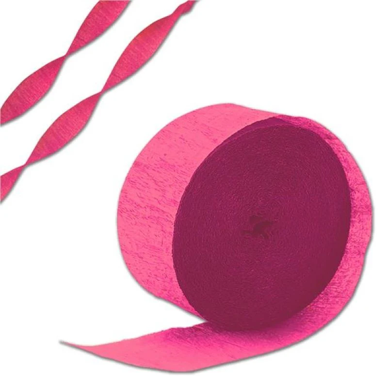 81' Roll Pink Crepe Paper Streamer 1
