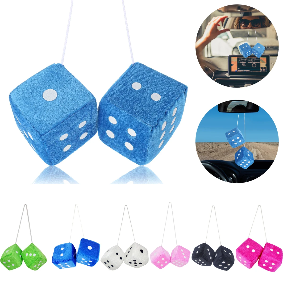 Retro Hanging Dice for Car Mirror 1