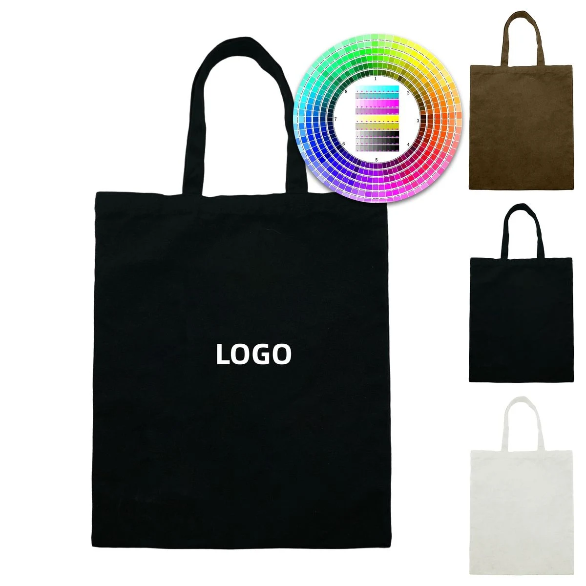 12oz Cotton-Polyester Eco-Friendly Tote Bag, custom tote bag with logo imprint 1