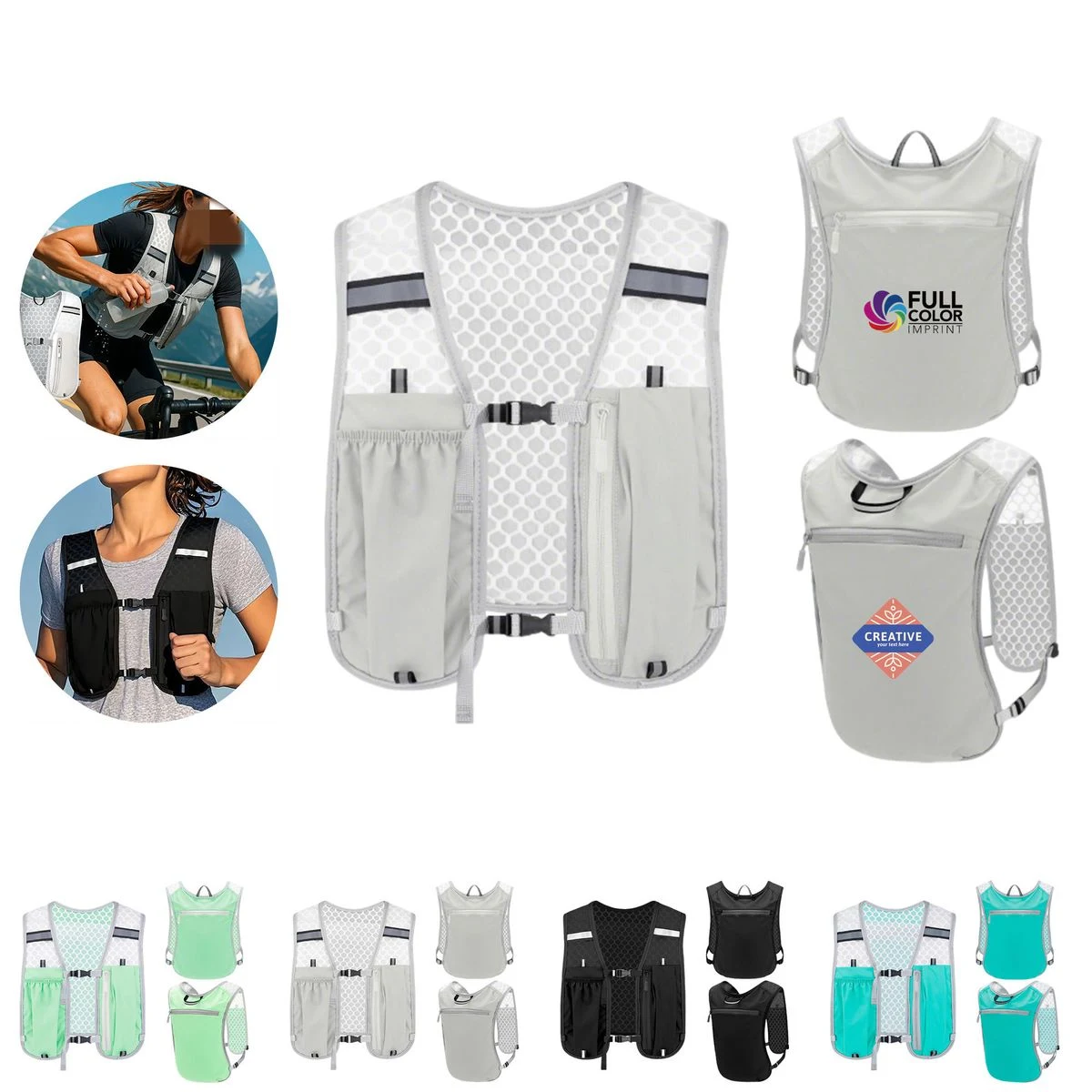 Reflective Running Vest Hydration Pack 1