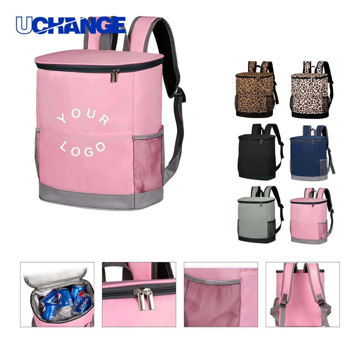 Insulated Backpack Bag Organizer with Front Pocket and Side Mesh 1
