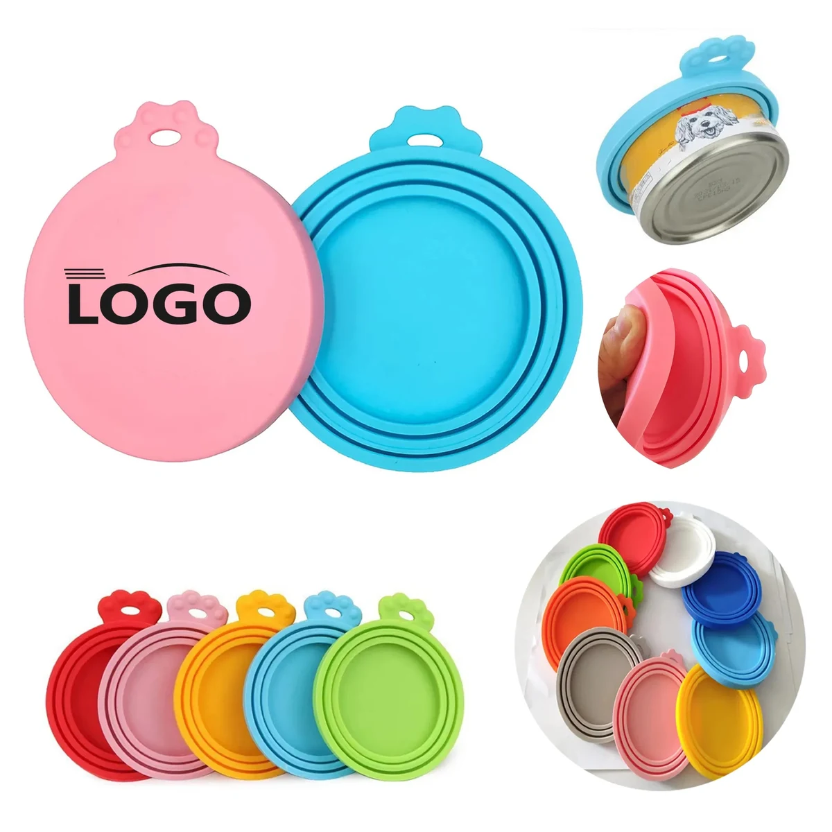 Universal Silicone Pet Food Can Lids 1