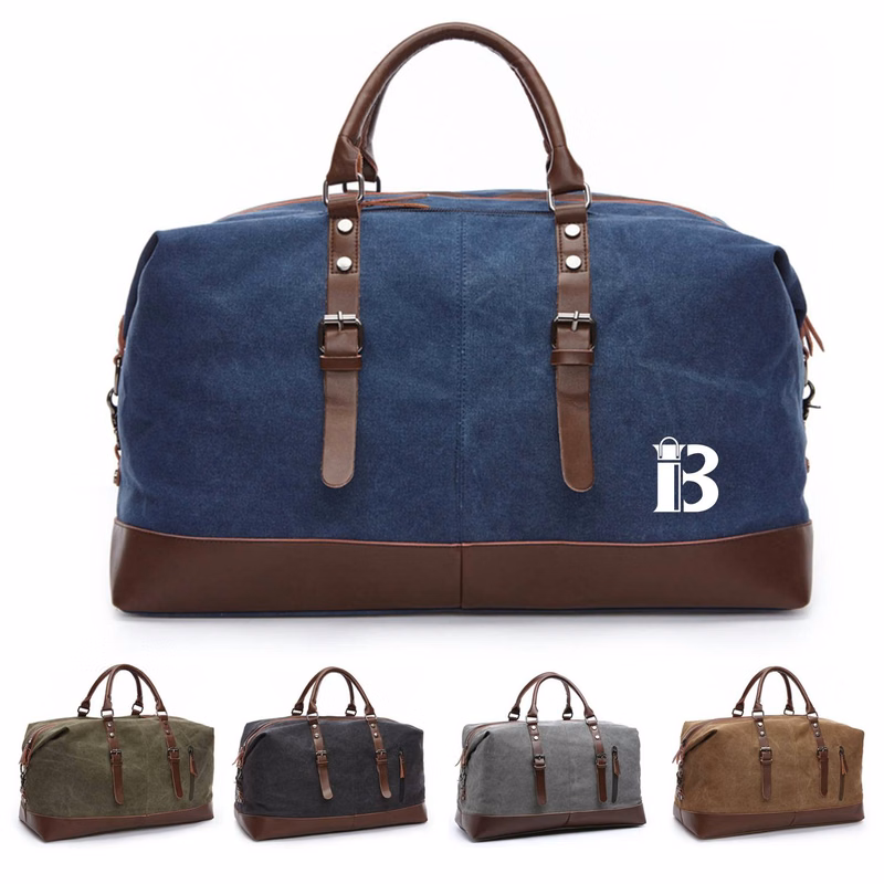 Large capacity canvas travel duffel bag