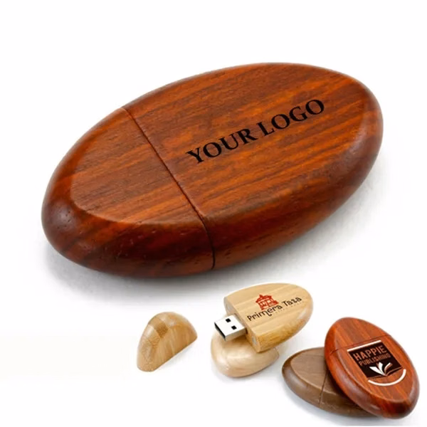 Egg Shape Wooden USB Flash Drive U Disk