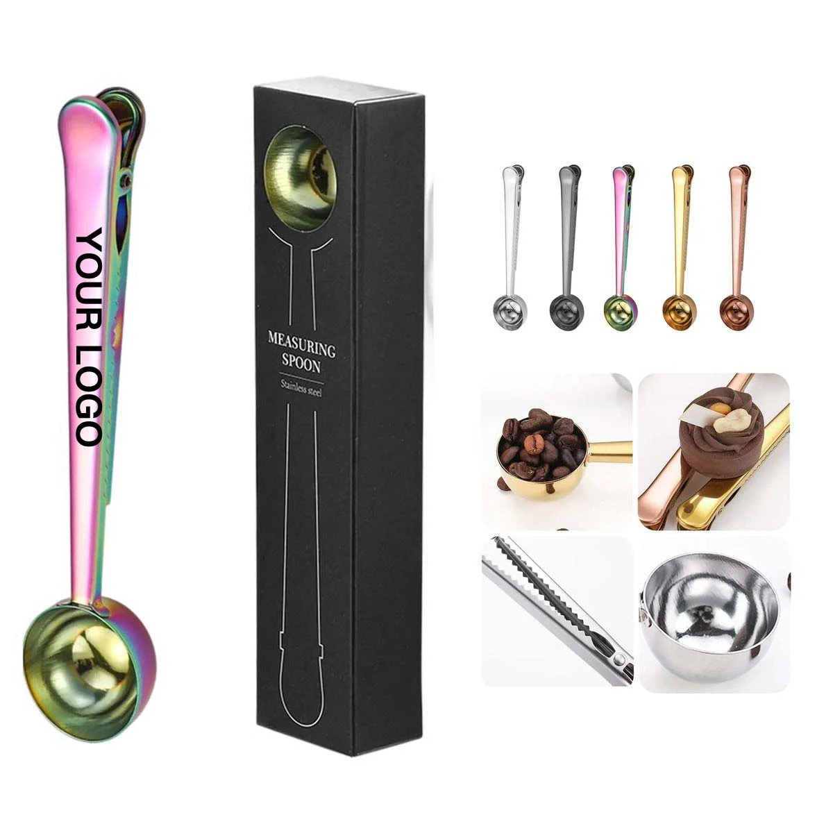 Stainless Steel Coffee Spoon with Sealing Clip 1
