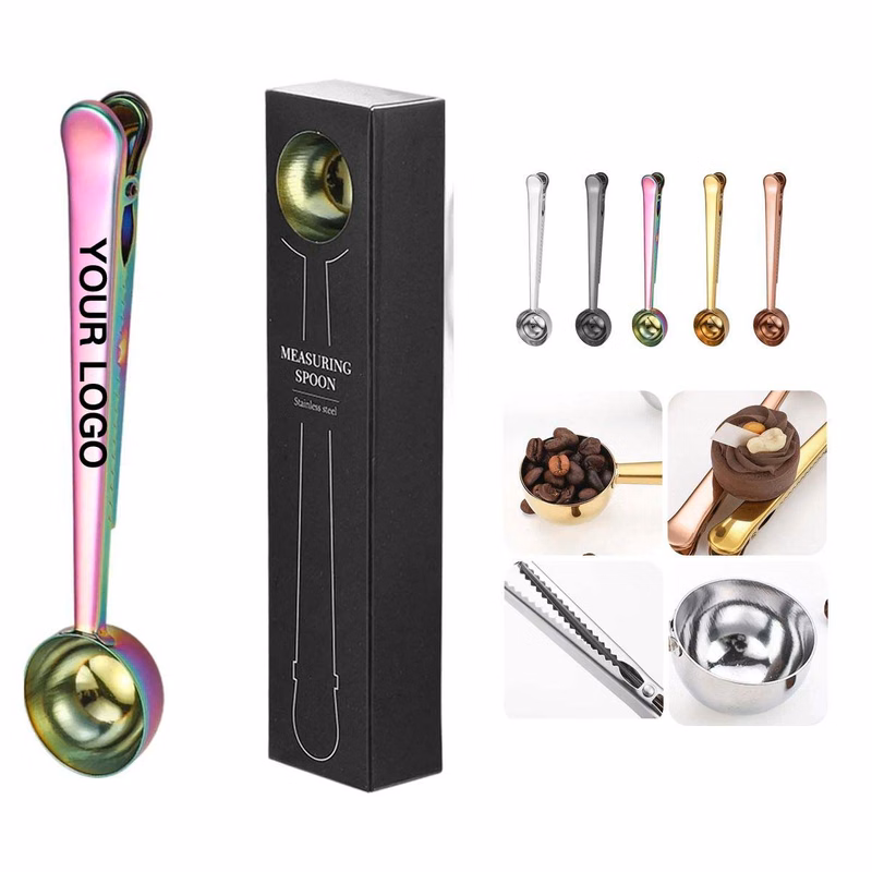 Stainless Steel Coffee Spoon with Sealing Clip