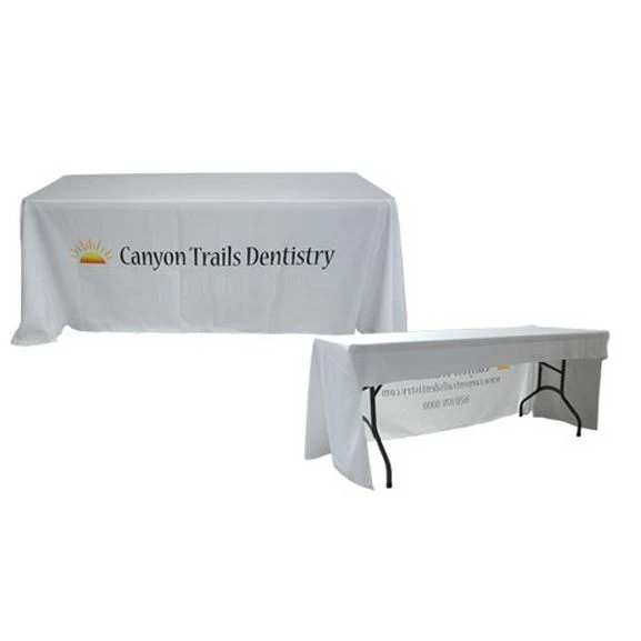 Table Cover 6' Polyester OPEN BACK - Custom Printed 1