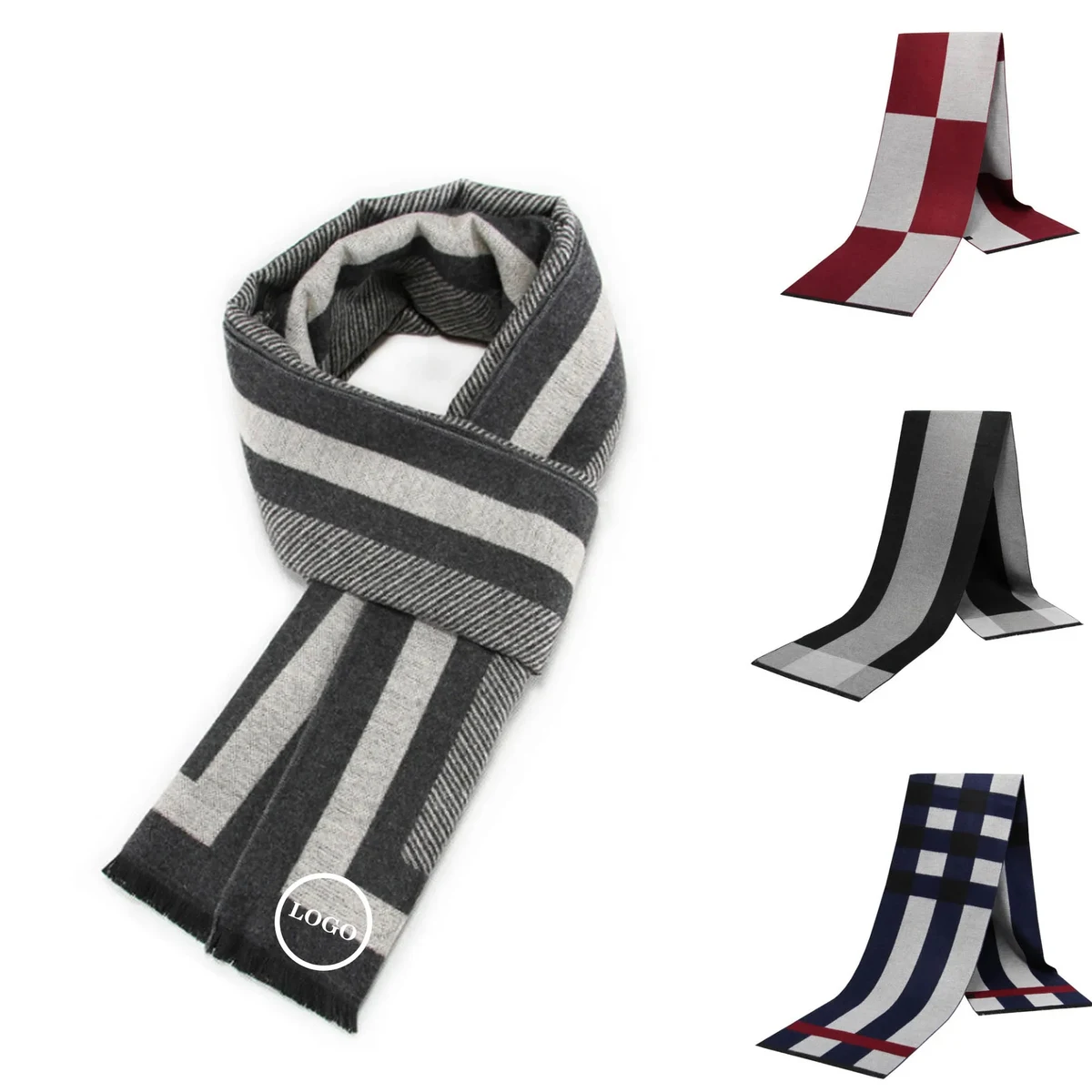 Men's Checkered Autumn and Winter Scarf 1