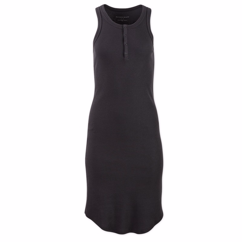 BOXERCRAFT VIVIAN RIB MIDI DRESS