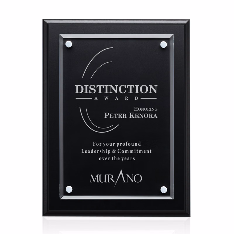 Elton Lasered Plaque-Black