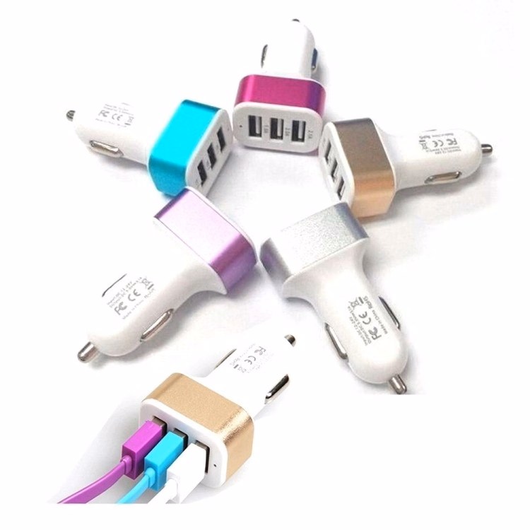 3 Ports Car USB Charger Triple USB Car Charger