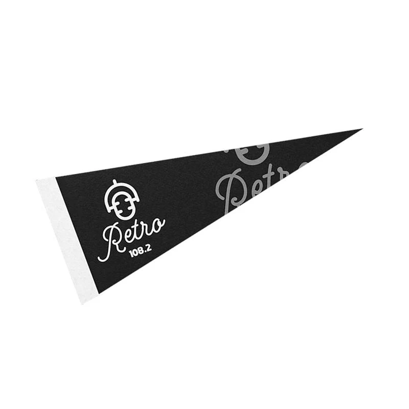 12" x 30" Full Color Felt Pennant Flag Banner with Strip 1