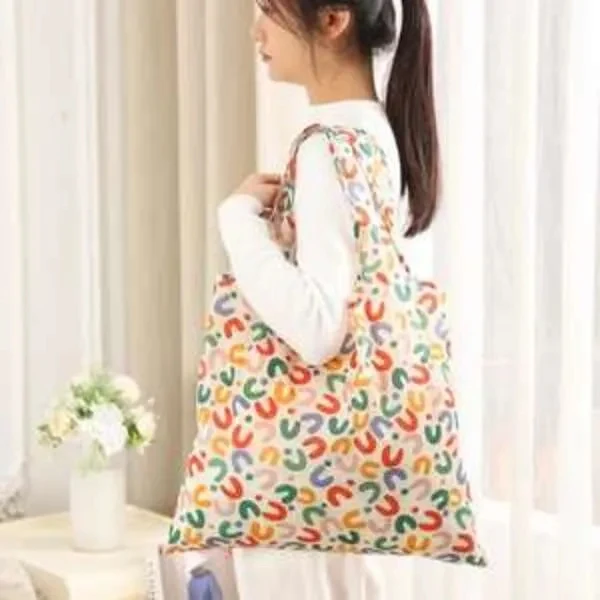 Large Capacity Custom Printed Nylon Recycled Ripstop Tote, custom tote bag with logo imprint 1