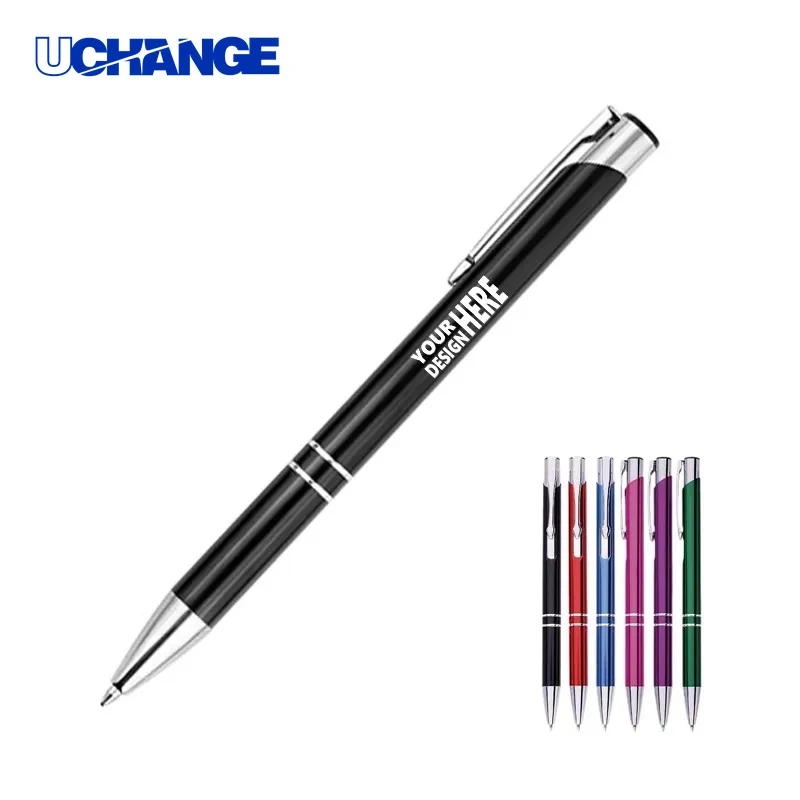 Metal Retractable Ballpoint Pen for Office, custom pen with logo imprint 1