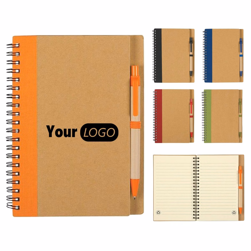 Eco-Friendly Spiral Notebook with Pen