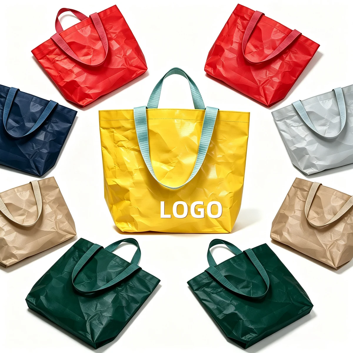 Woven Plastic Shopping Tote 1