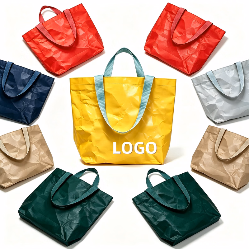 Woven Plastic Shopping Tote