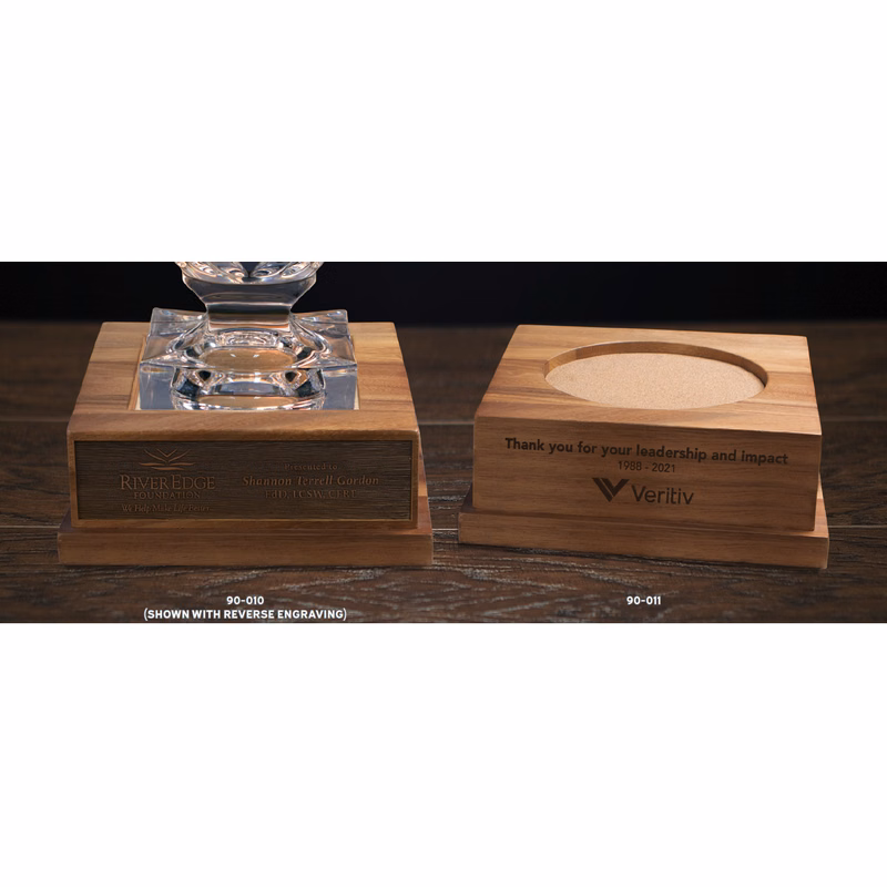 Acacia Trophy Square Base