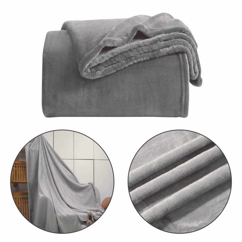 Thickened Plain Color Polyester Nap Blanket