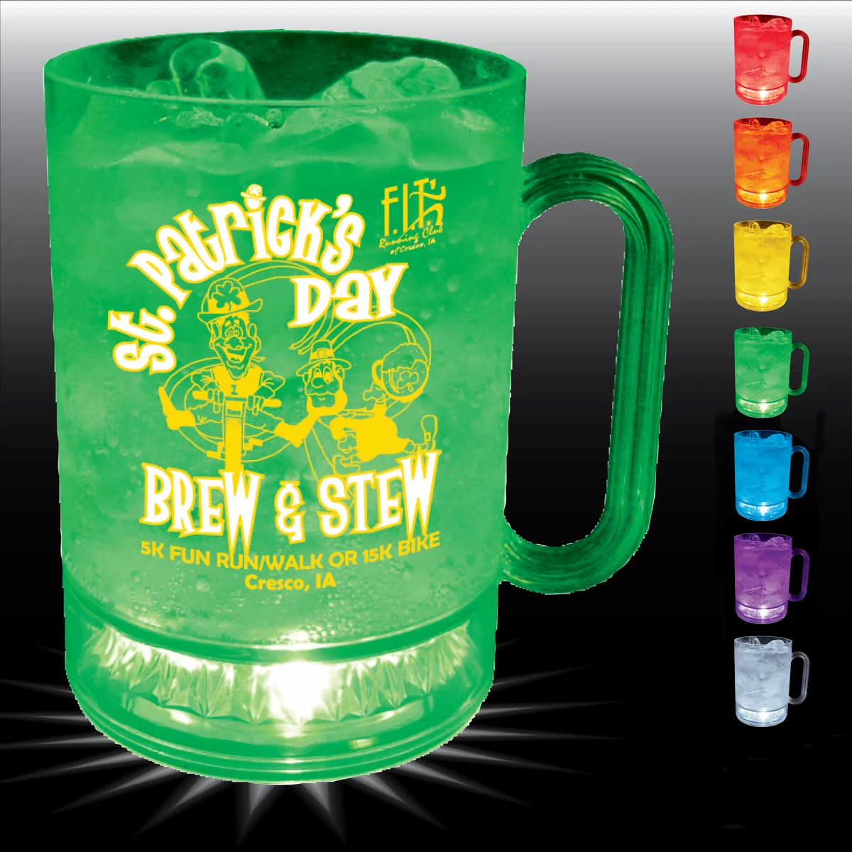 16oz Lites Up Plastic Mug with Handle 1