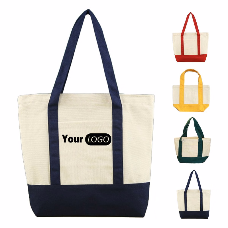 Colorful Hand-Held Patchwork Canvas Bag
