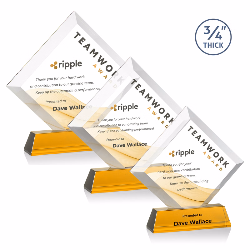 Belaire VividPrint™ Award on Newhaven Base - Amber