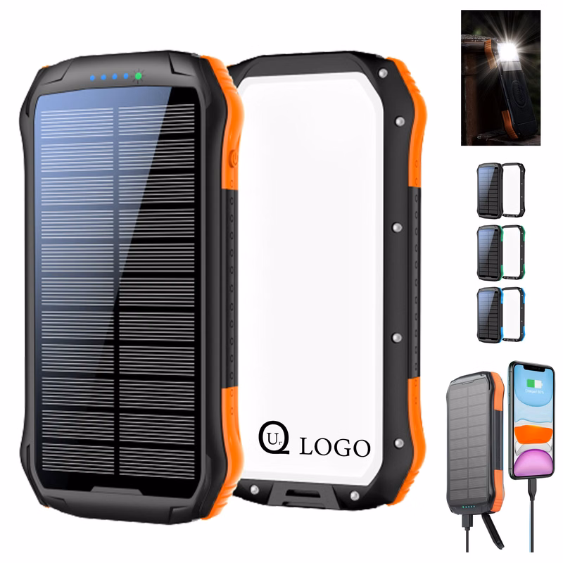 10000Mah Solar Power Bank Flashlight